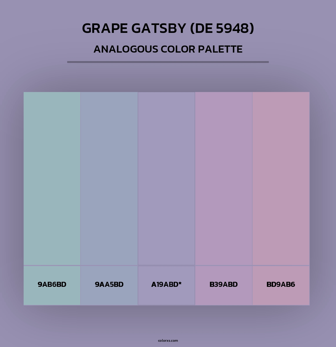Grape Gatsby (DE 5948) - Analogous Color Palette