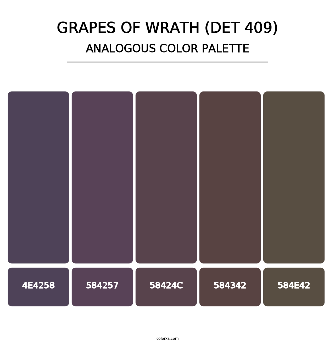 Grapes of Wrath (DET 409) - Analogous Color Palette