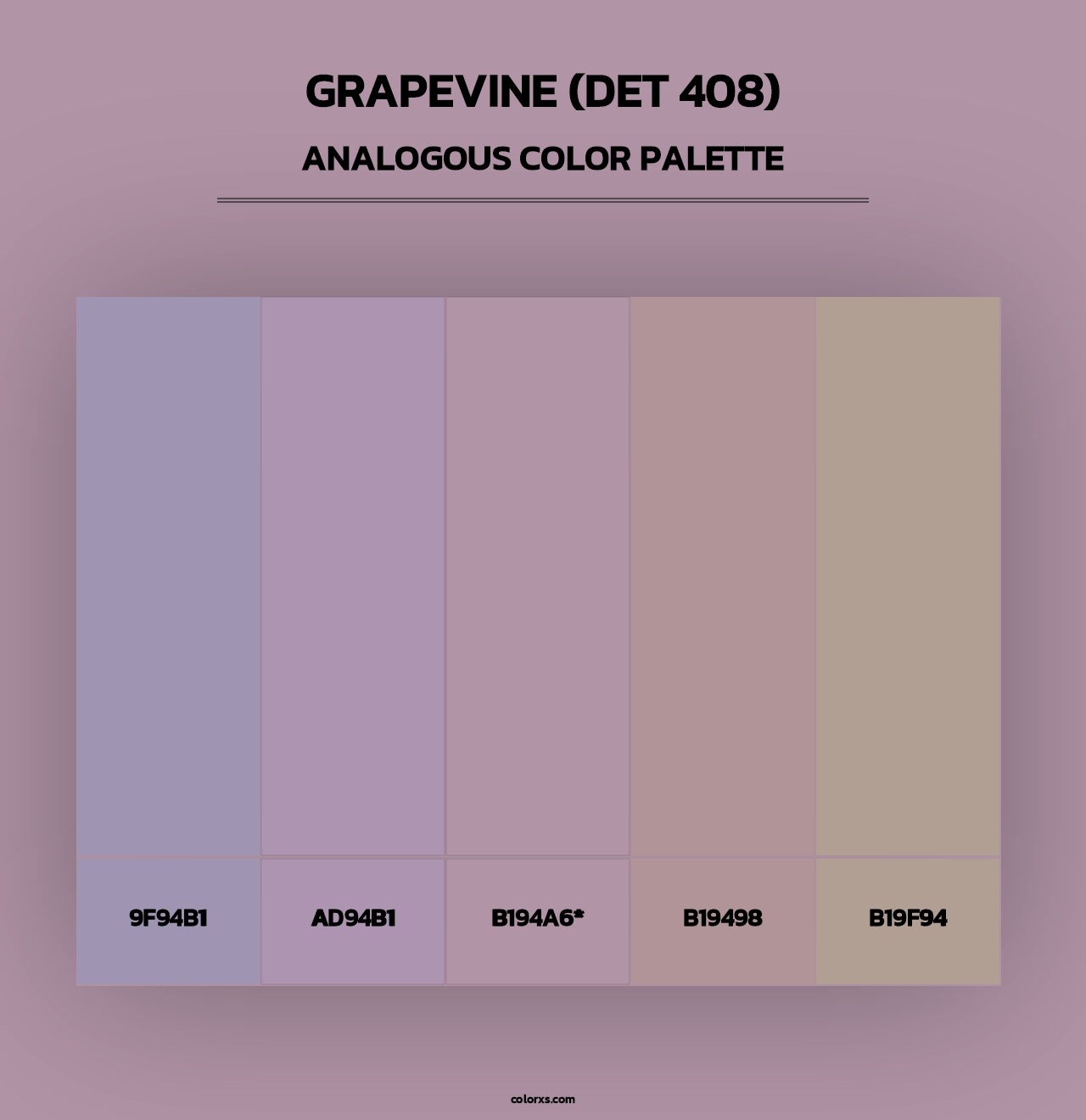 Grapevine (DET 408) - Analogous Color Palette