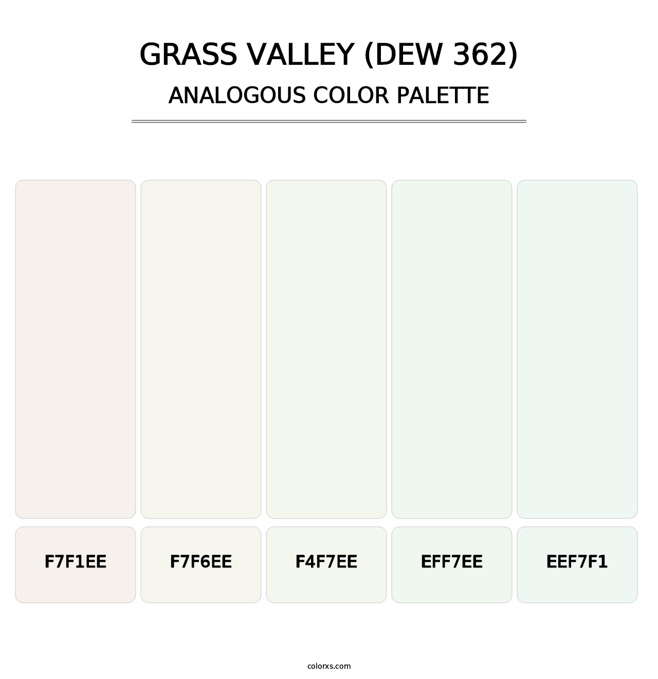 Grass Valley (DEW 362) - Analogous Color Palette