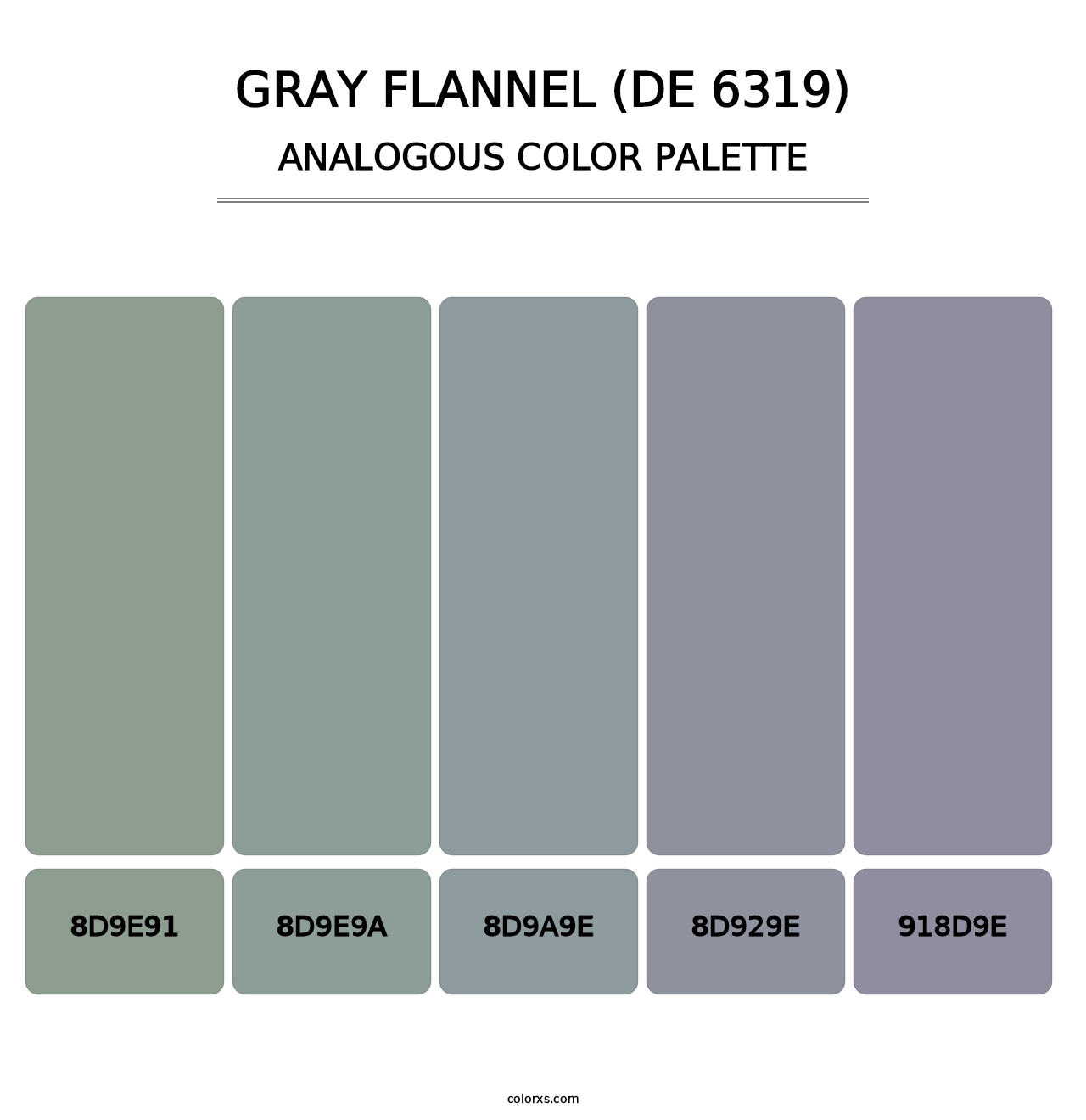 Gray Flannel (DE 6319) - Analogous Color Palette