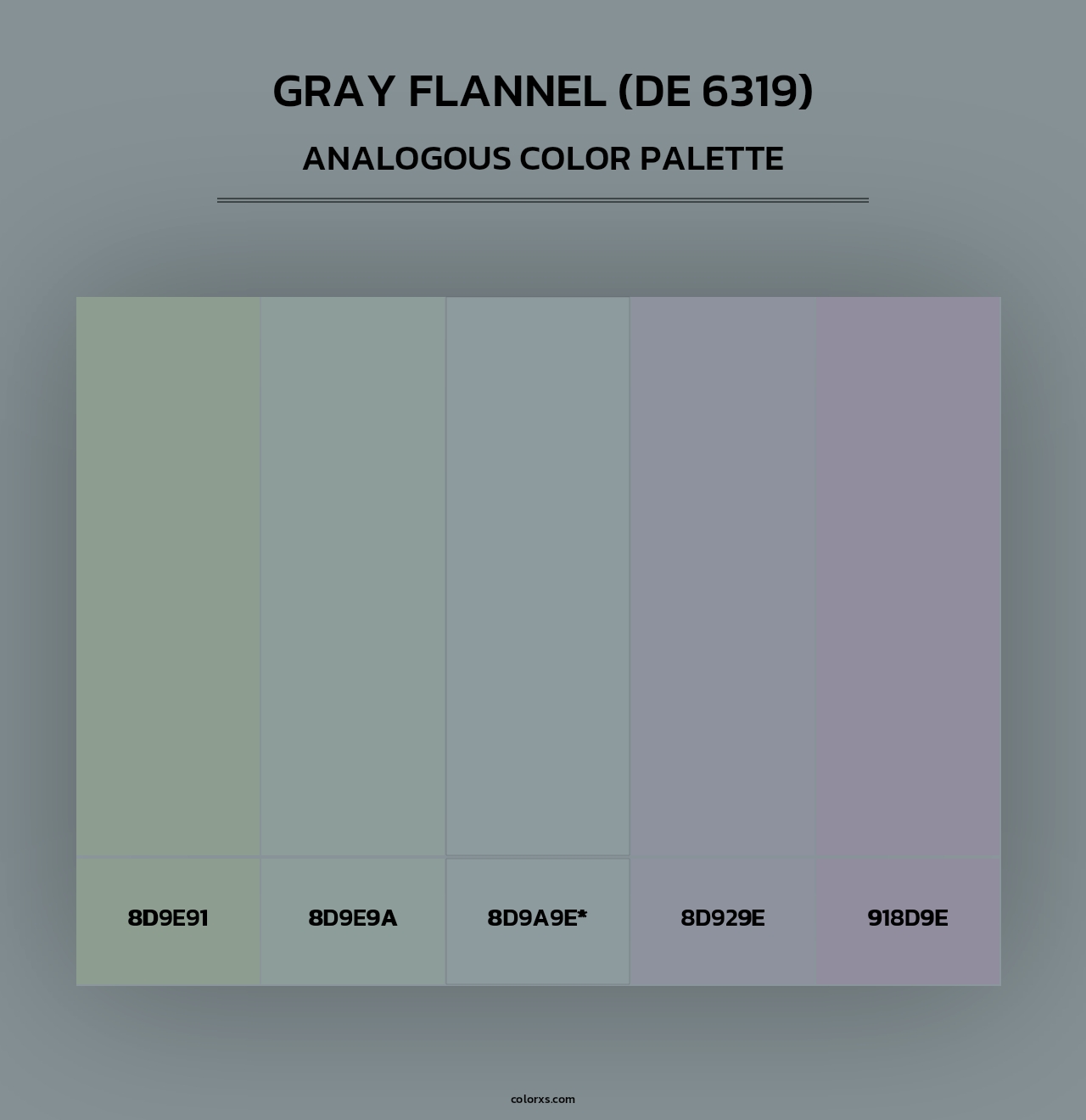 Gray Flannel (DE 6319) - Analogous Color Palette