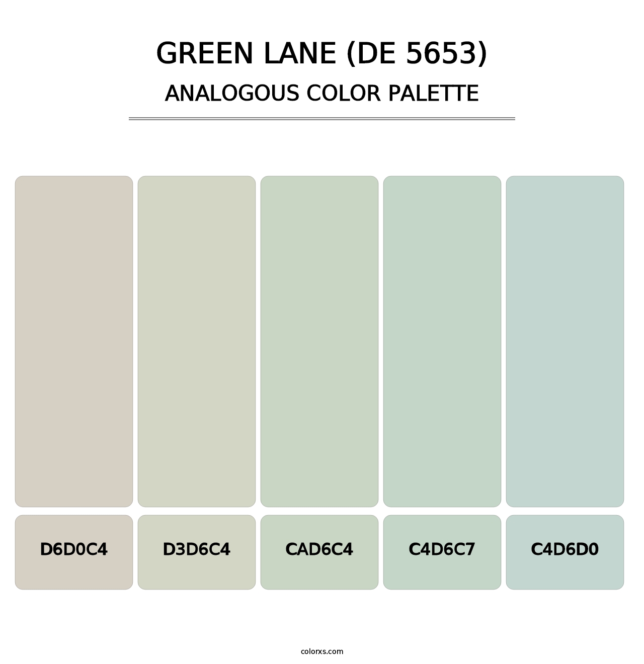 Green Lane (DE 5653) - Analogous Color Palette