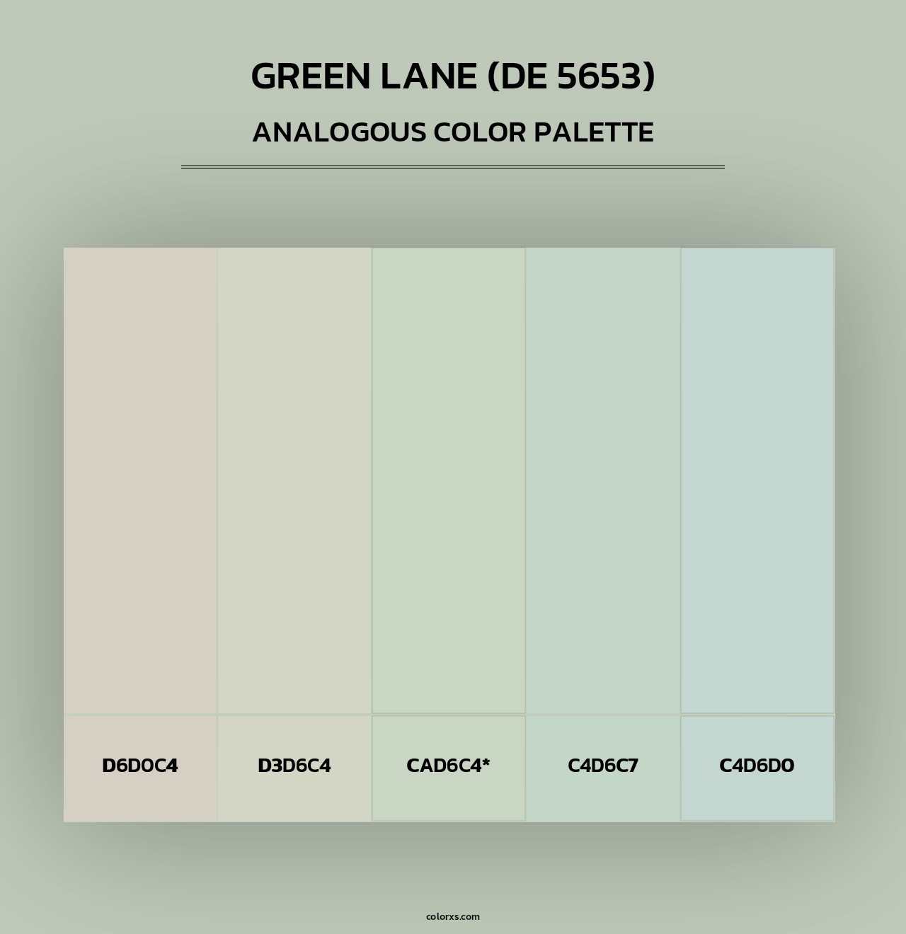 Green Lane (DE 5653) - Analogous Color Palette