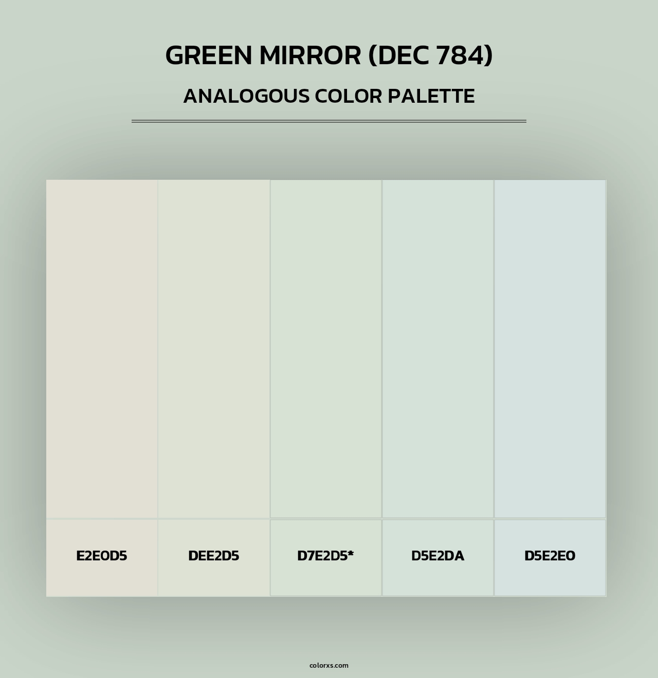 Green Mirror (DEC 784) - Analogous Color Palette