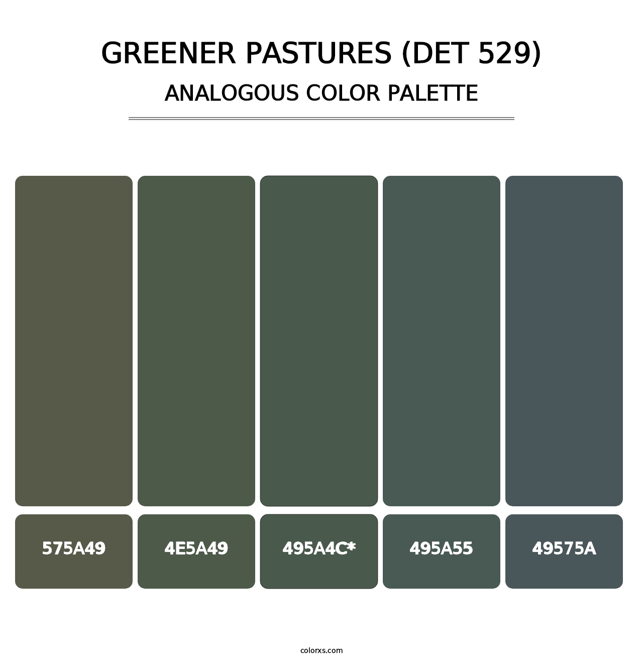 Greener Pastures (DET 529) - Analogous Color Palette