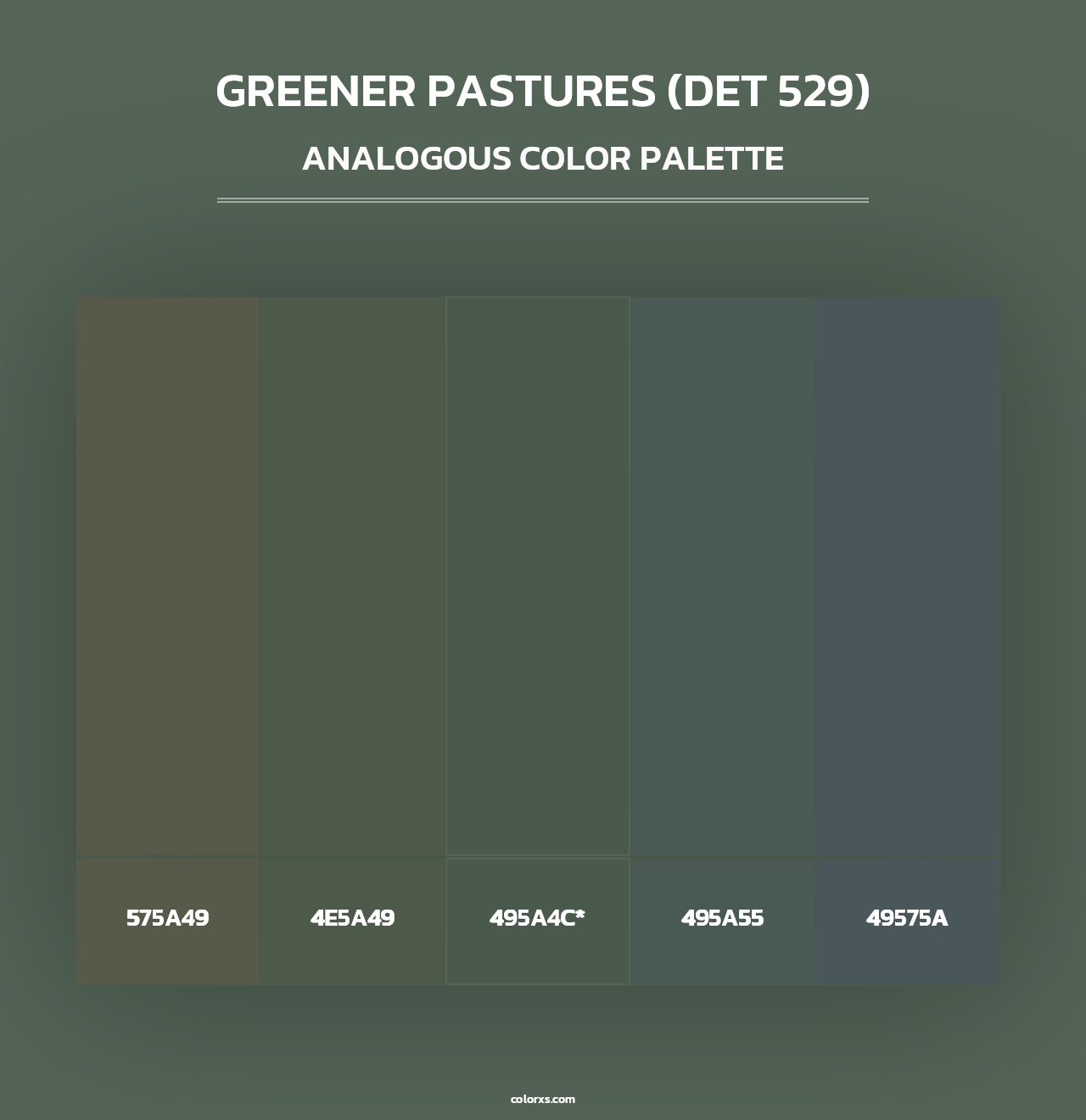 Greener Pastures (DET 529) - Analogous Color Palette