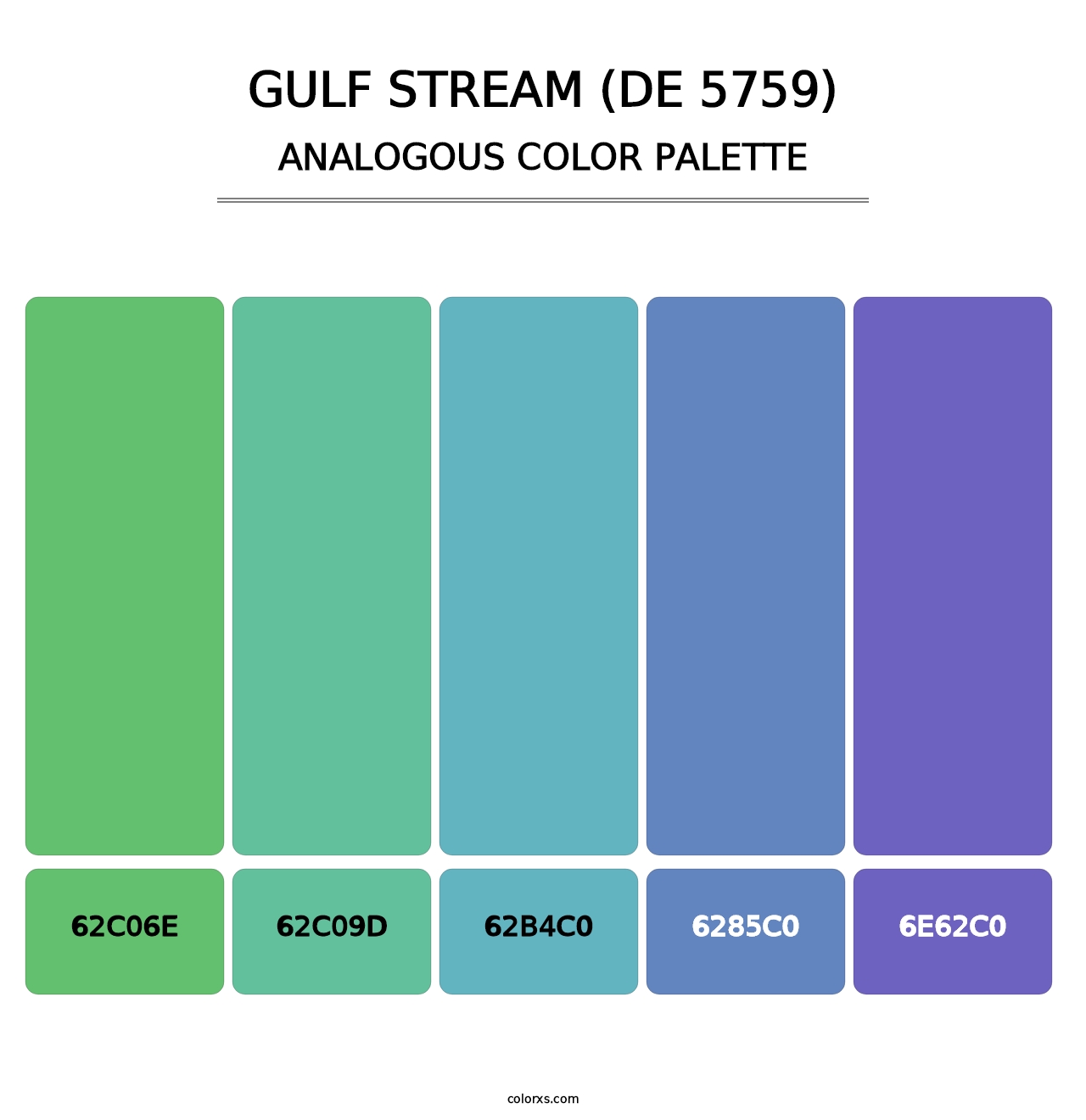 Gulf Stream (DE 5759) - Analogous Color Palette