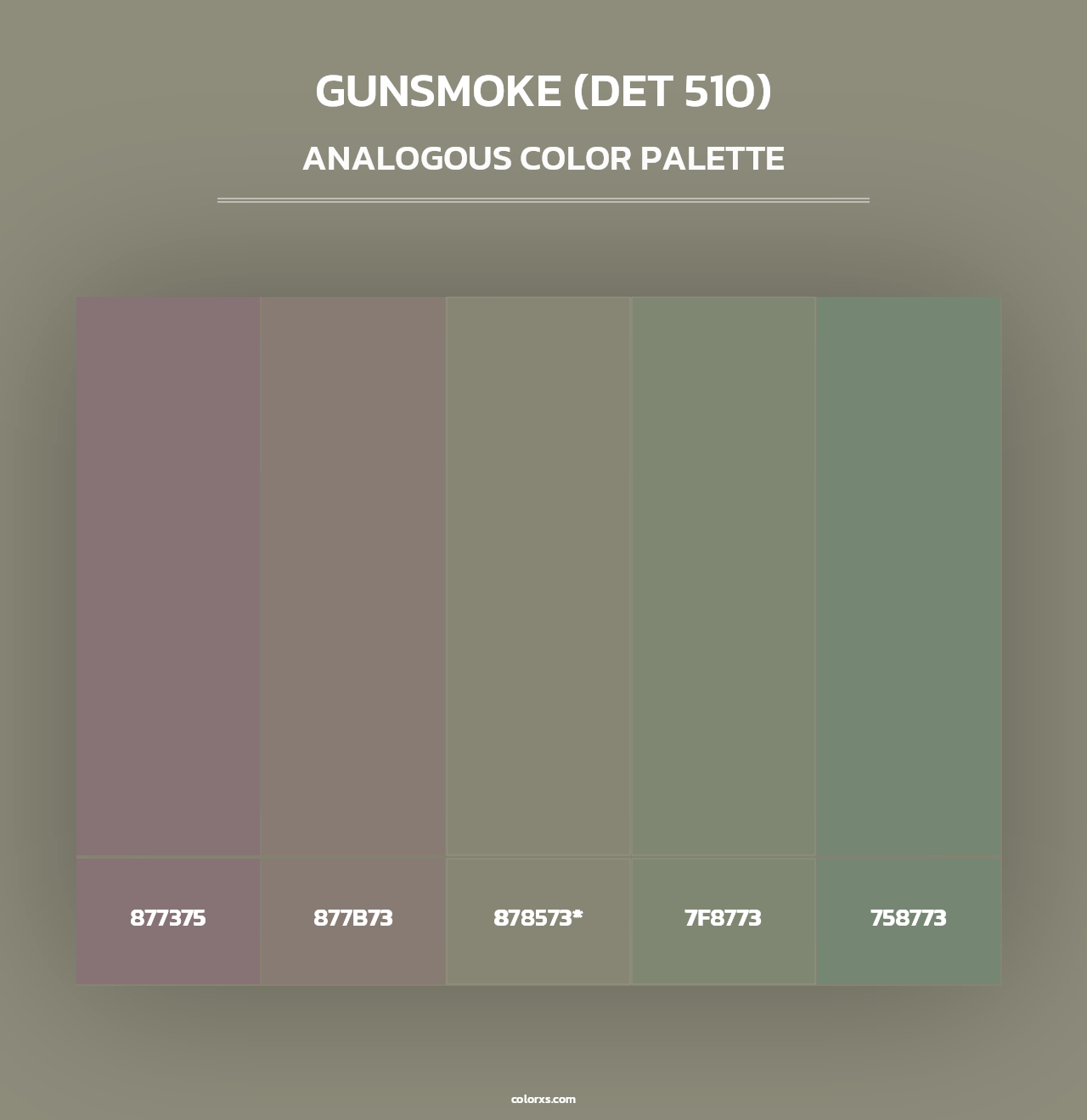 Gunsmoke (DET 510) - Analogous Color Palette
