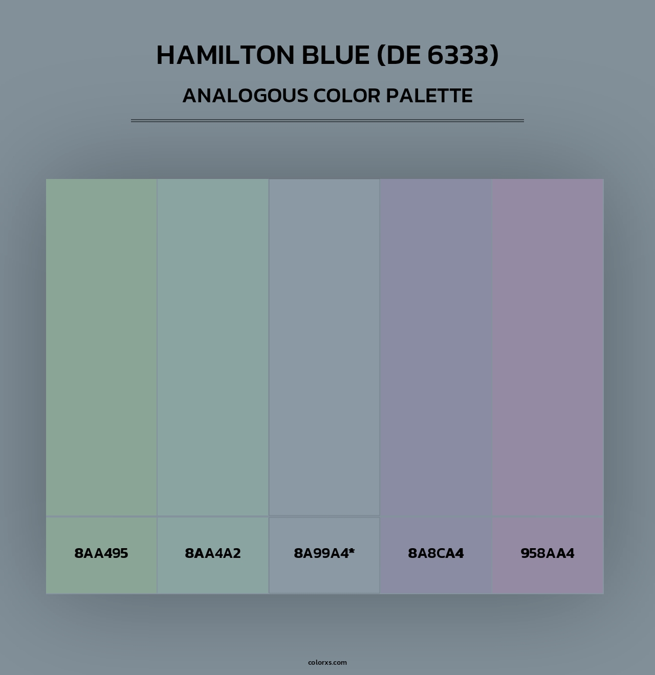 Hamilton Blue (DE 6333) - Analogous Color Palette