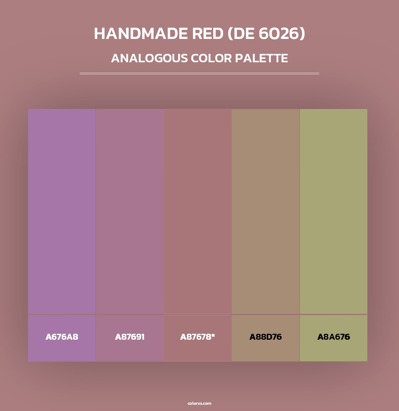 Handmade Red (DE 6026) - Analogous Color Palette