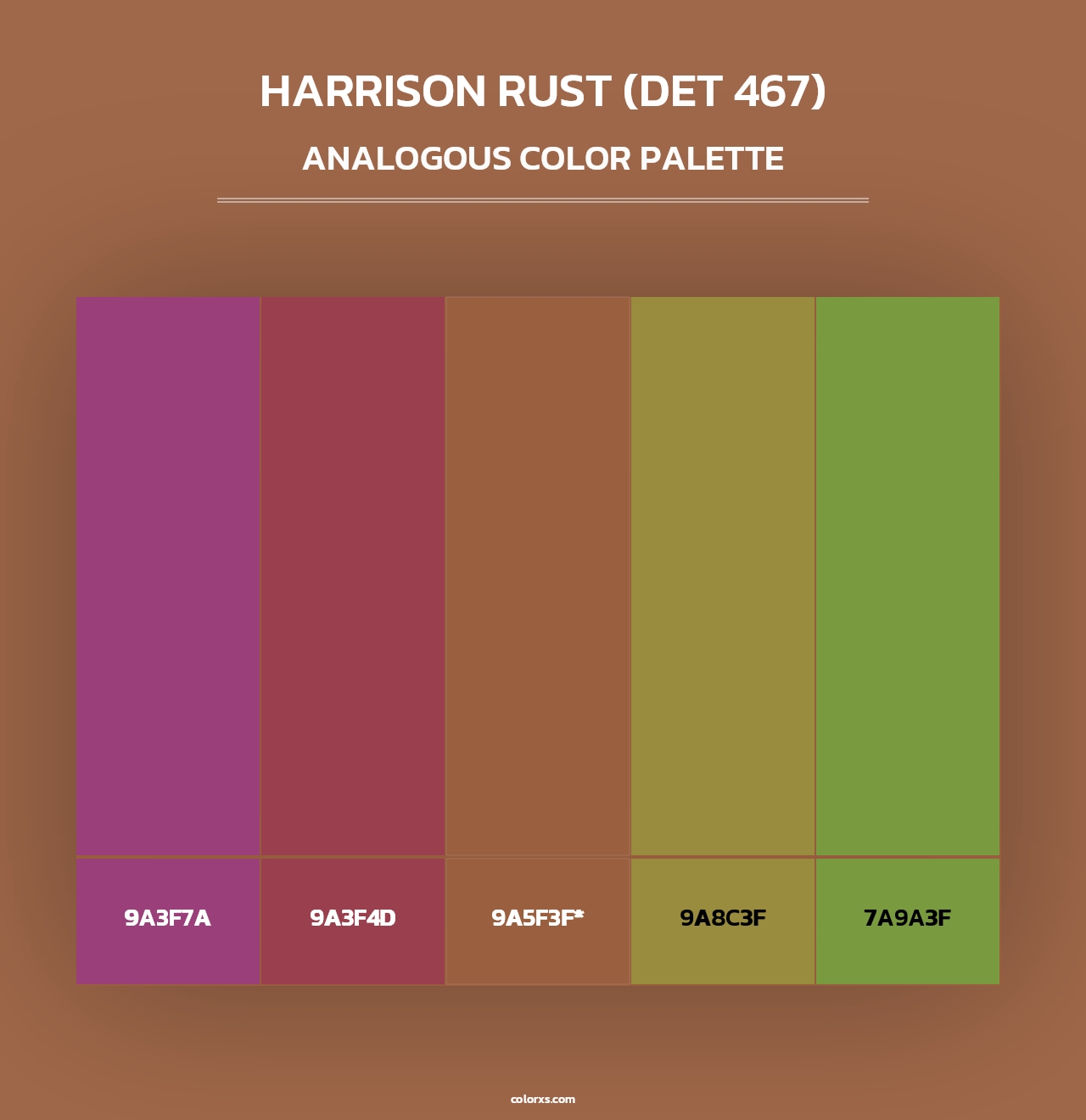 Harrison Rust (DET 467) - Analogous Color Palette