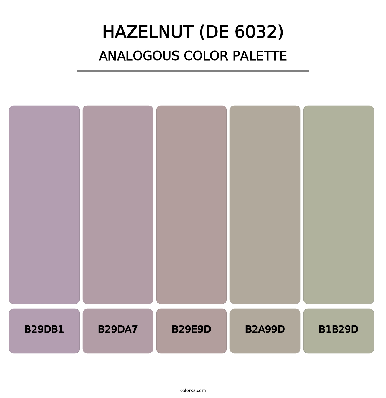 Hazelnut (DE 6032) - Analogous Color Palette