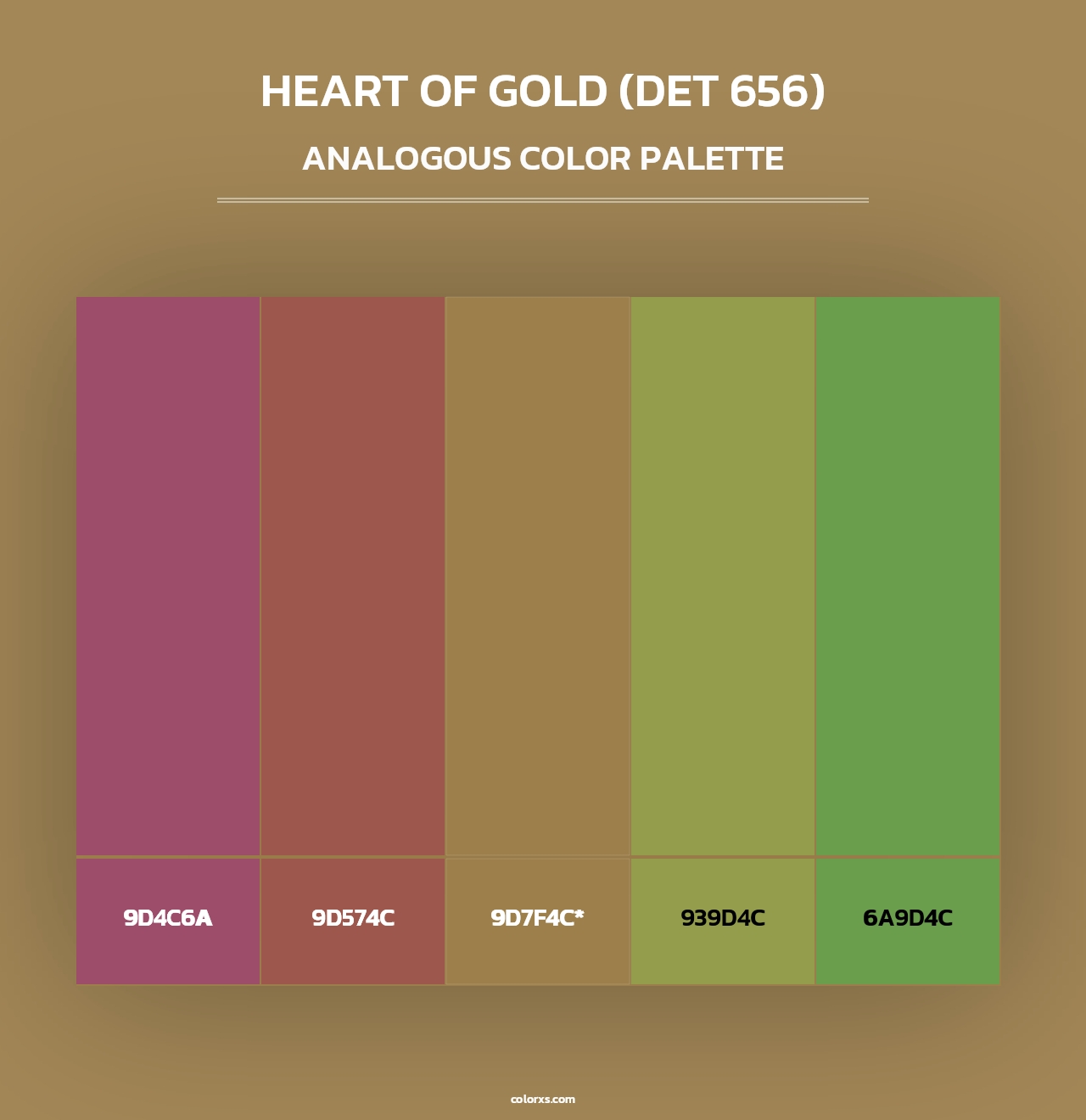 Heart of Gold (DET 656) - Analogous Color Palette