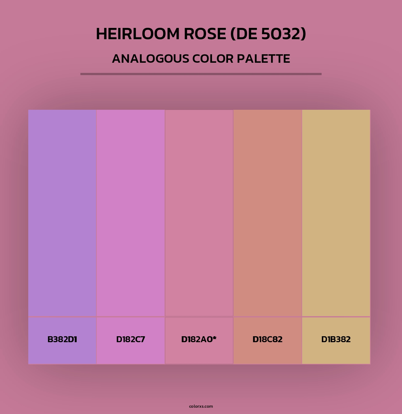 Heirloom Rose (DE 5032) - Analogous Color Palette