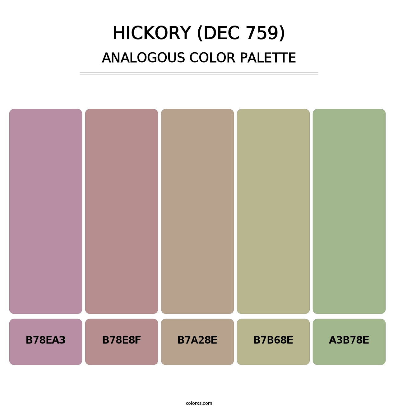 Hickory (DEC 759) - Analogous Color Palette