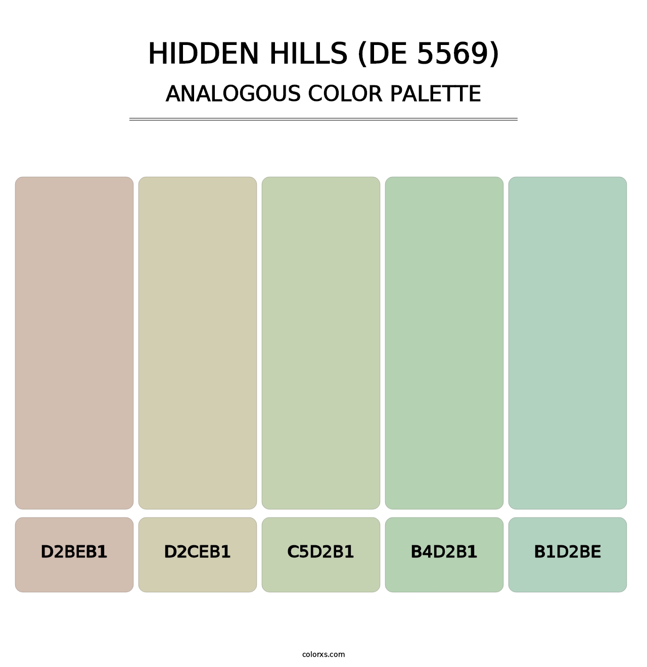 Hidden Hills (DE 5569) - Analogous Color Palette