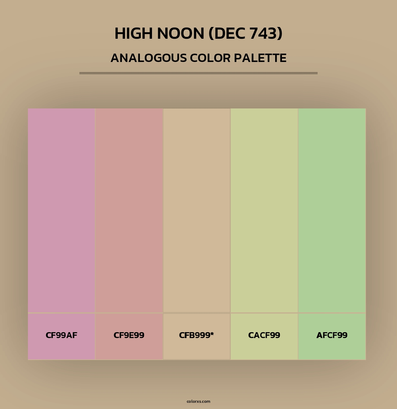 High Noon (DEC 743) - Analogous Color Palette