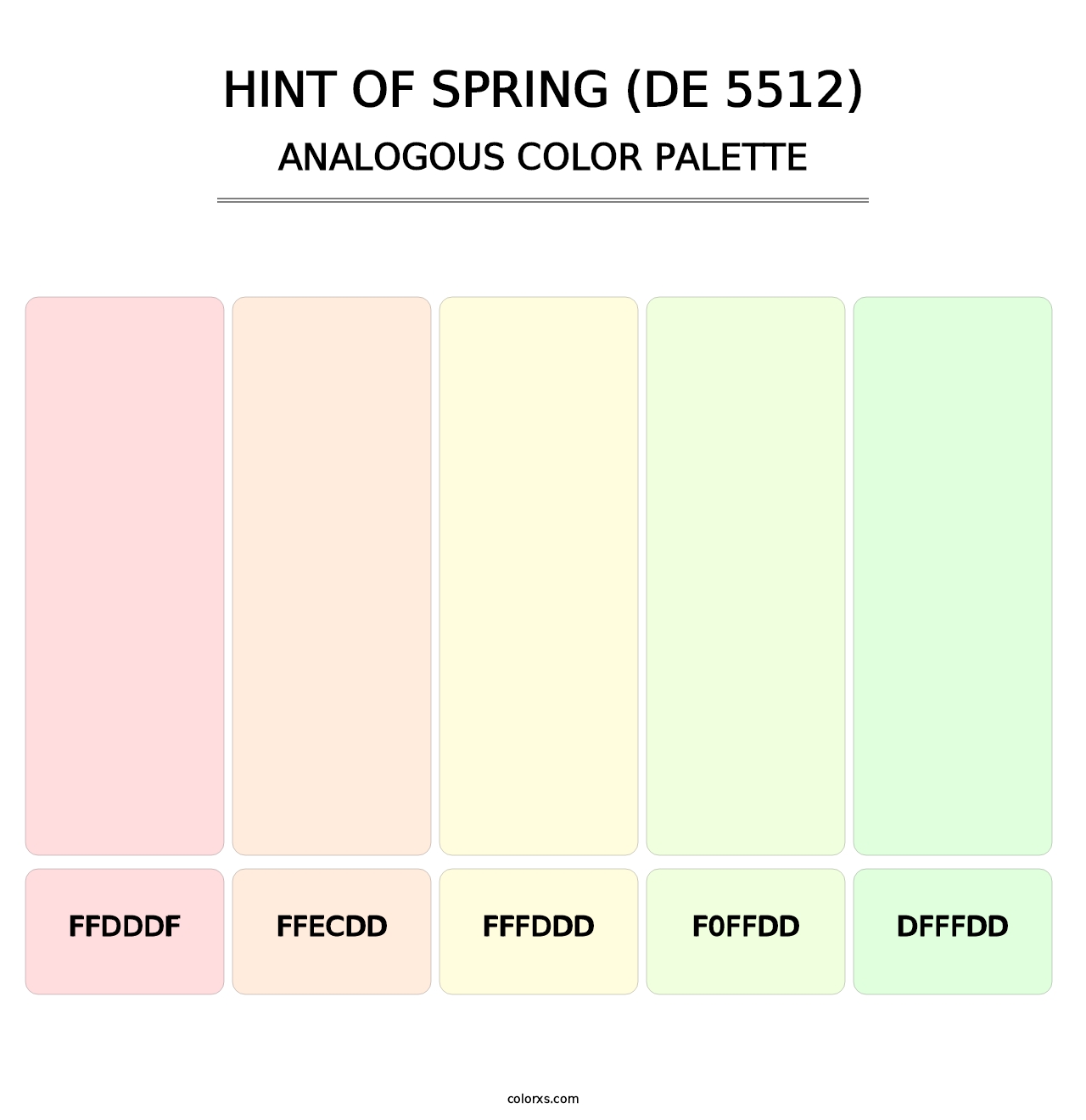 Hint of Spring (DE 5512) - Analogous Color Palette