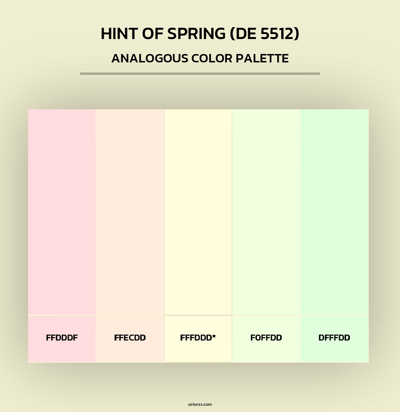 Hint of Spring (DE 5512) - Analogous Color Palette