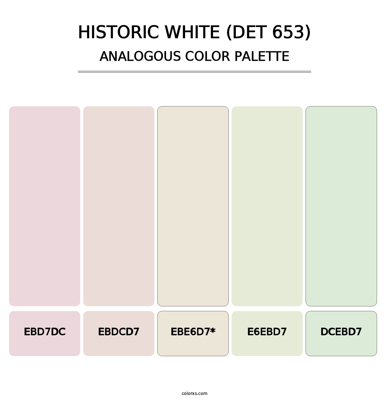 Historic White (DET 653) - Analogous Color Palette