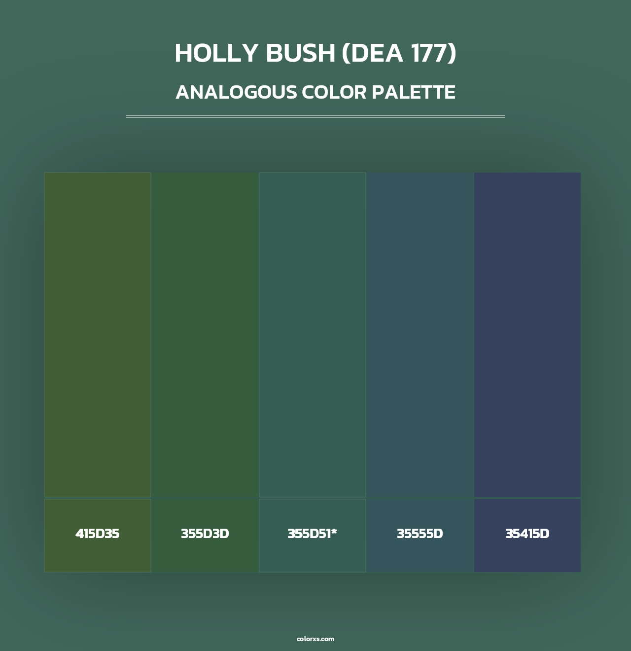 Holly Bush (DEA 177) - Analogous Color Palette