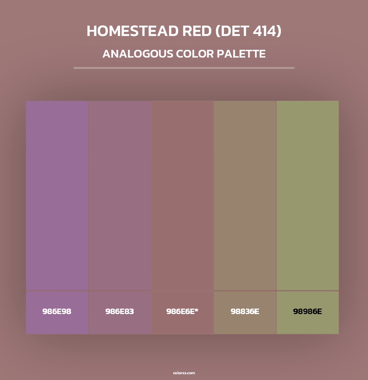 Homestead Red (DET 414) - Analogous Color Palette
