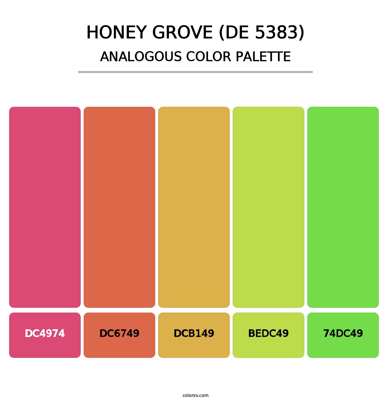 Honey Grove (DE 5383) - Analogous Color Palette