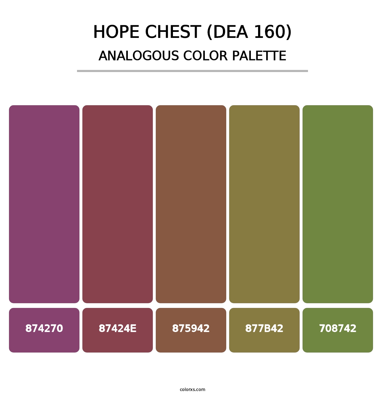 Hope Chest (DEA 160) - Analogous Color Palette