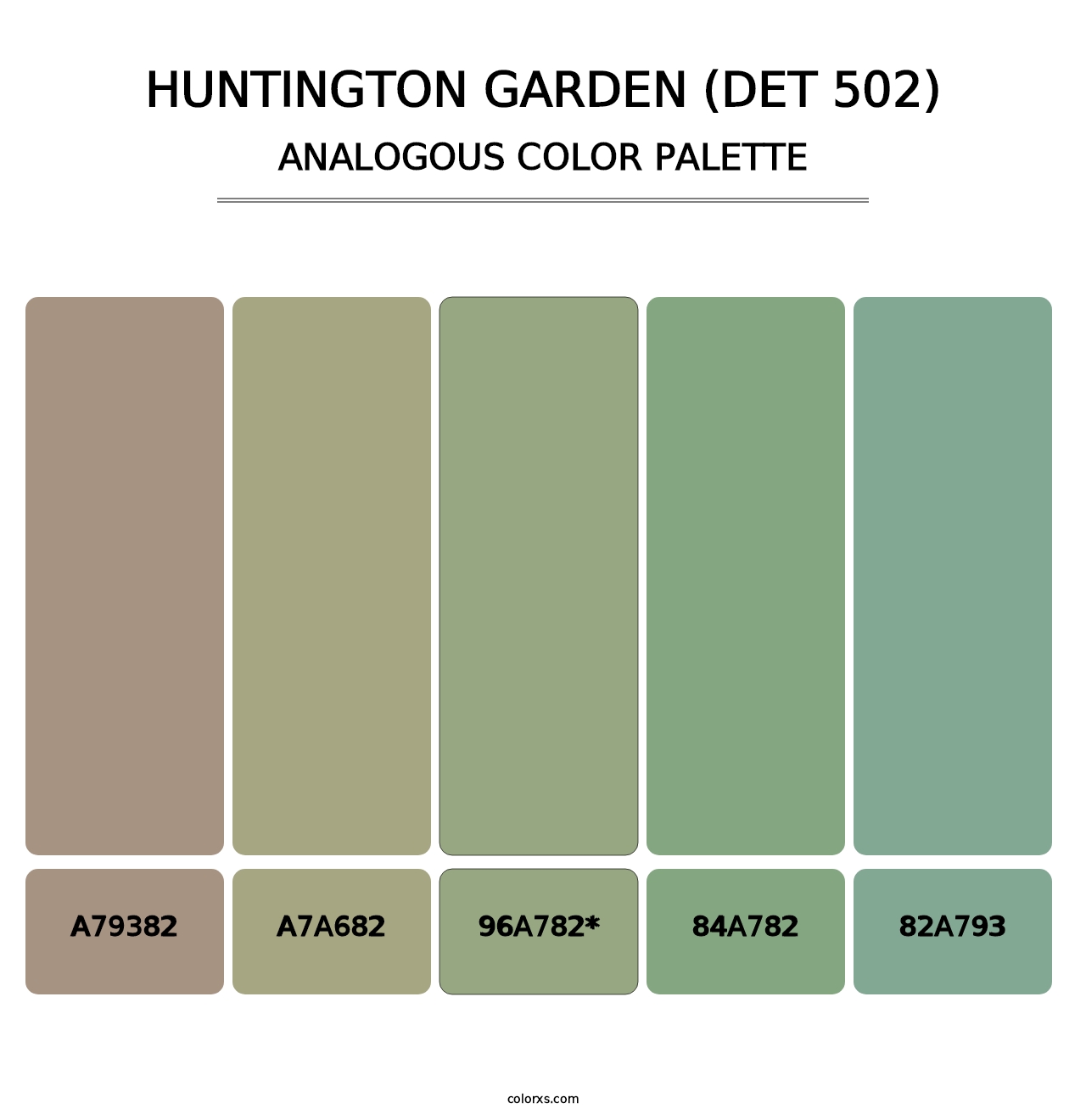 Huntington Garden (DET 502) - Analogous Color Palette