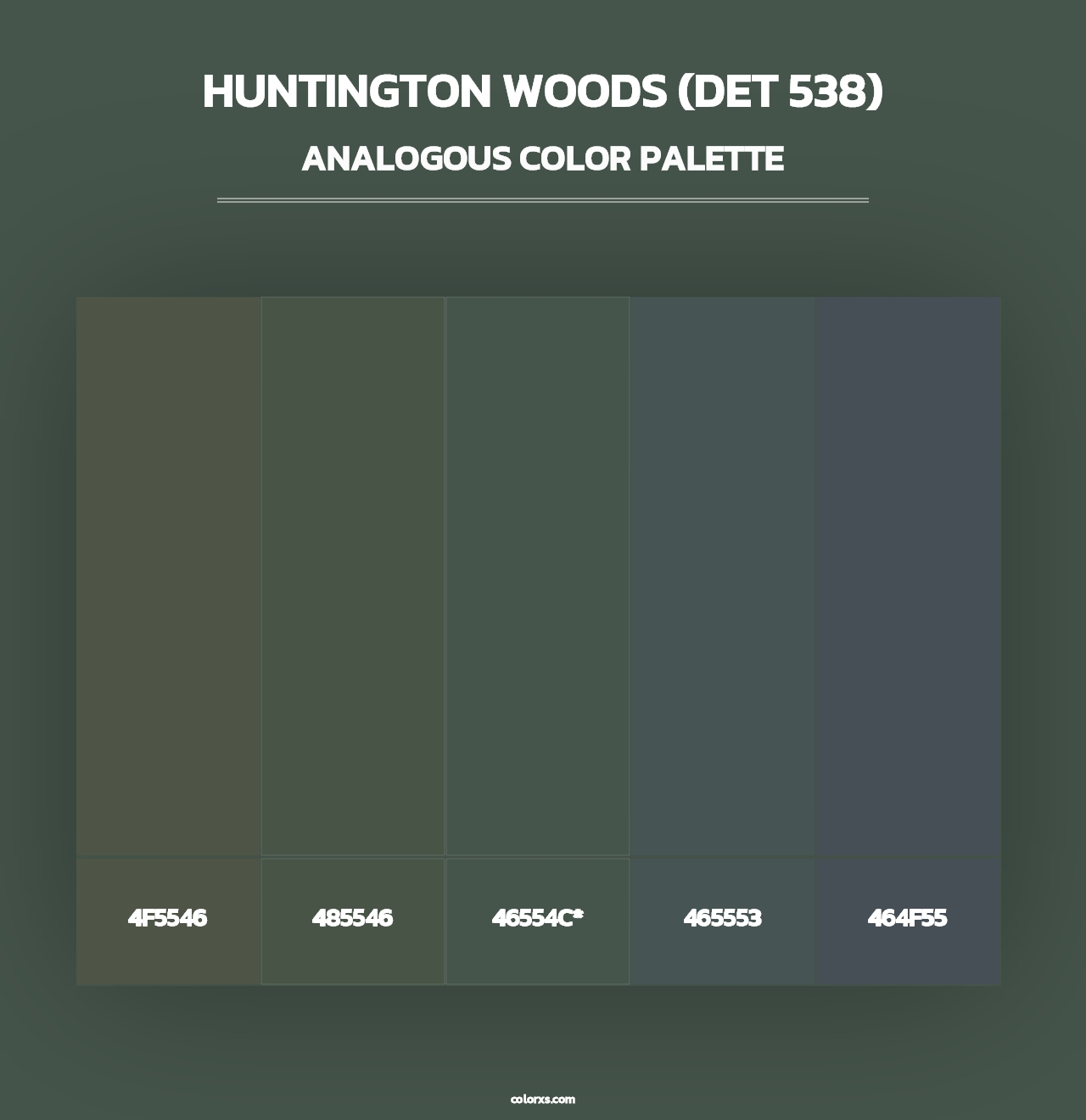 Huntington Woods (DET 538) - Analogous Color Palette