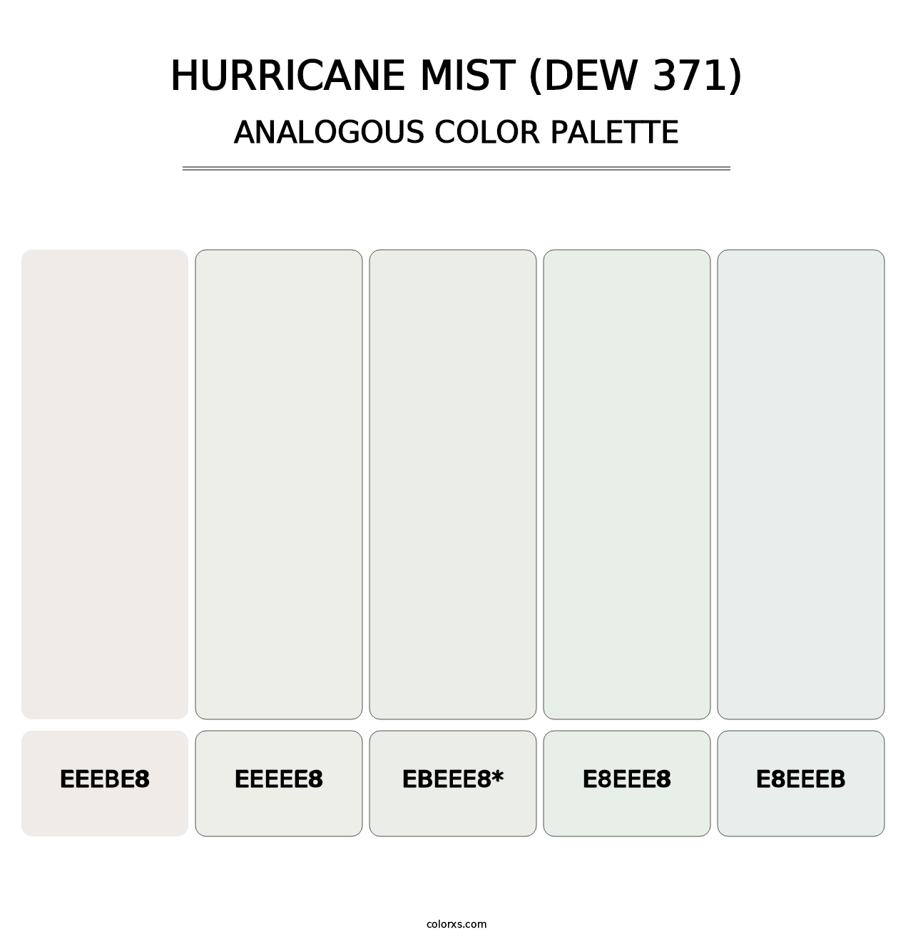 Hurricane Mist (DEW 371) - Analogous Color Palette