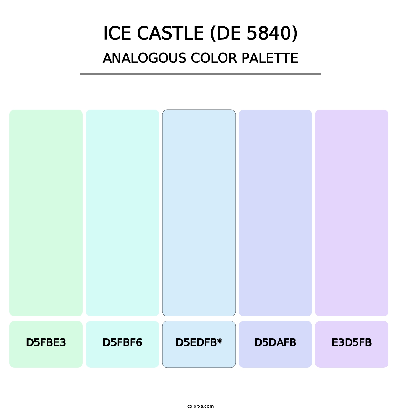 Ice Castle (DE 5840) - Analogous Color Palette