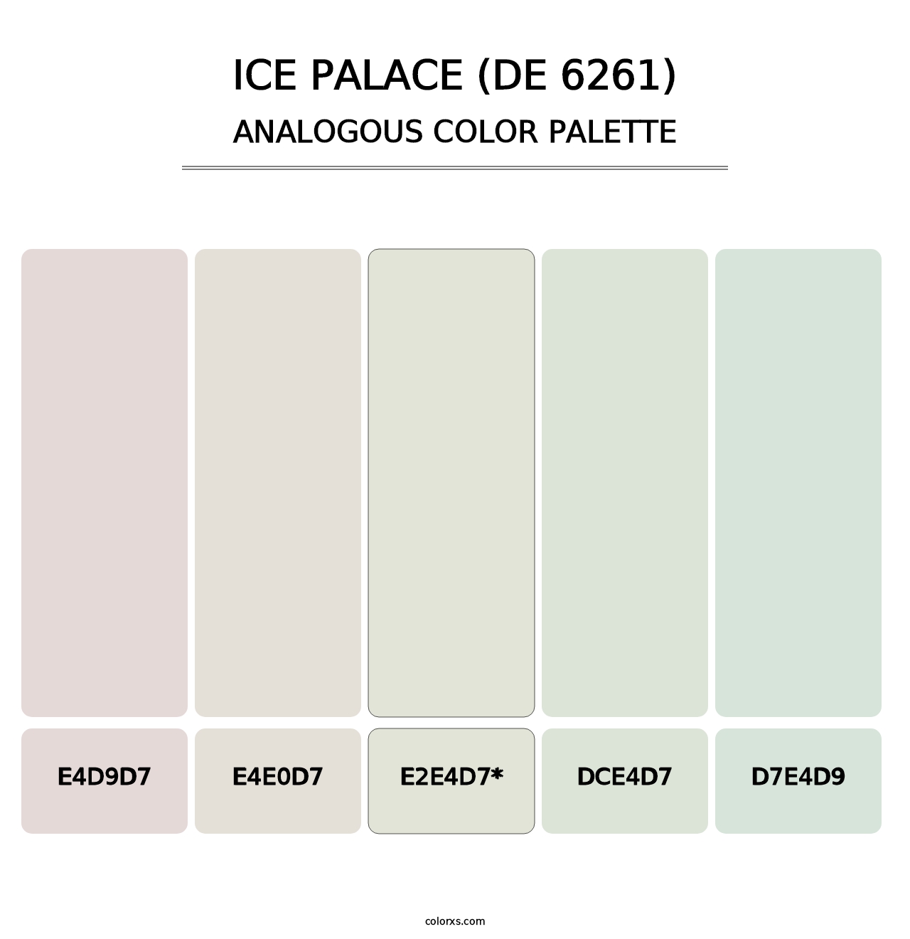 Ice Palace (DE 6261) - Analogous Color Palette