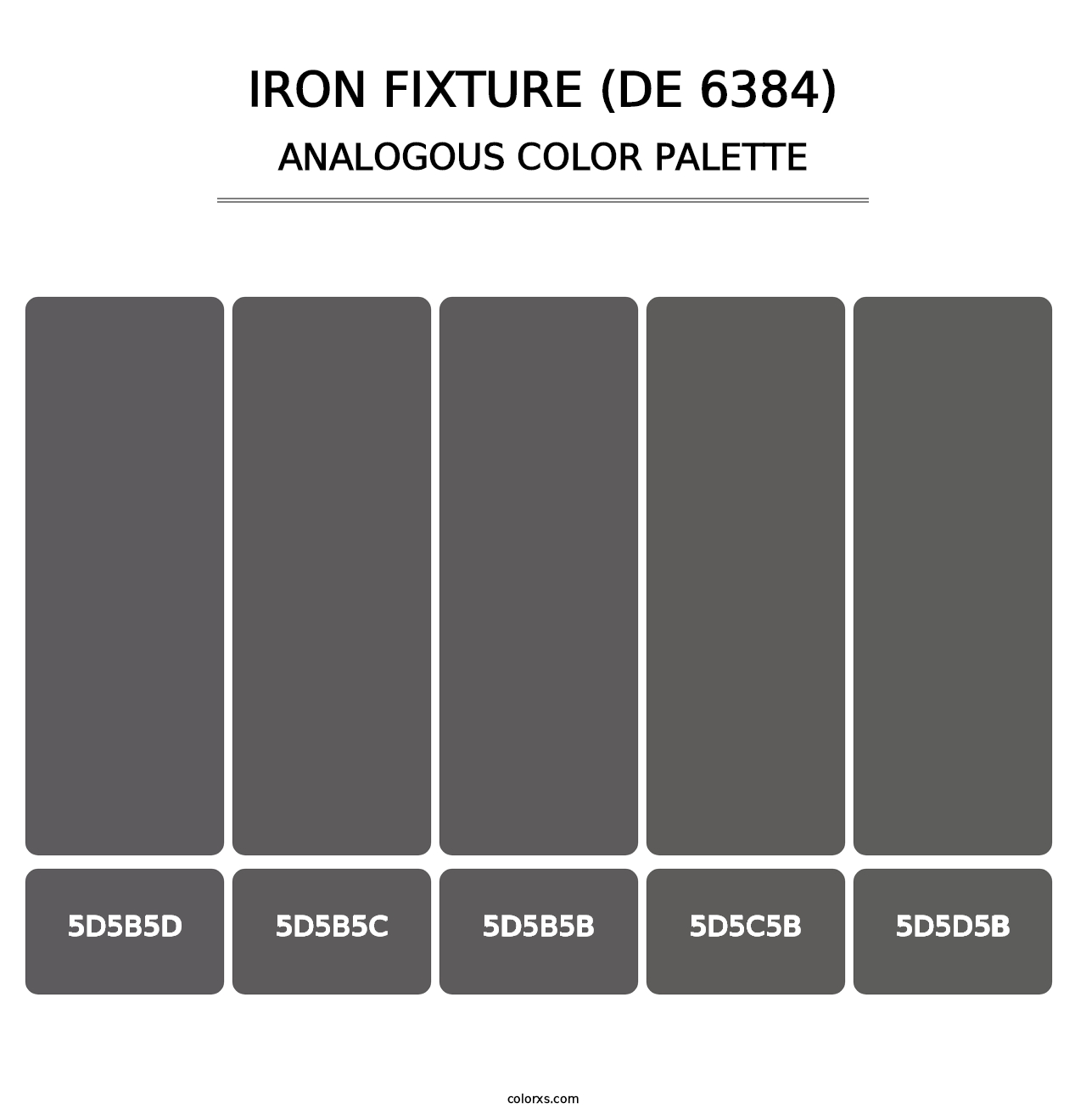 Iron Fixture (DE 6384) - Analogous Color Palette