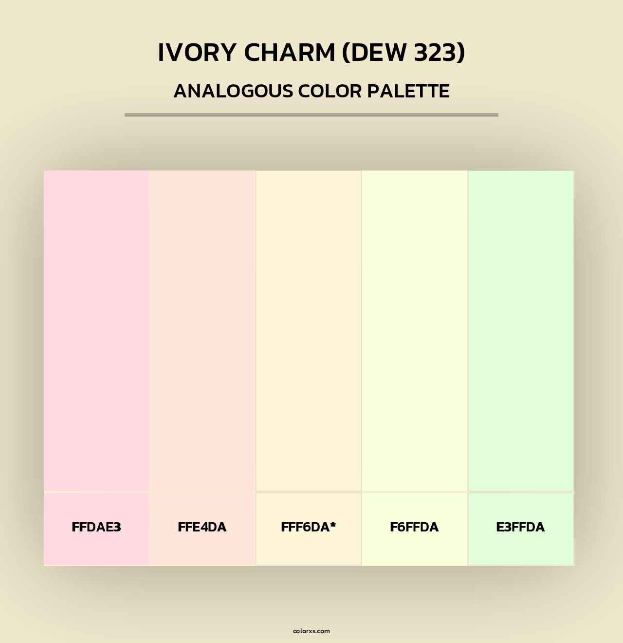 Ivory Charm (DEW 323) - Analogous Color Palette