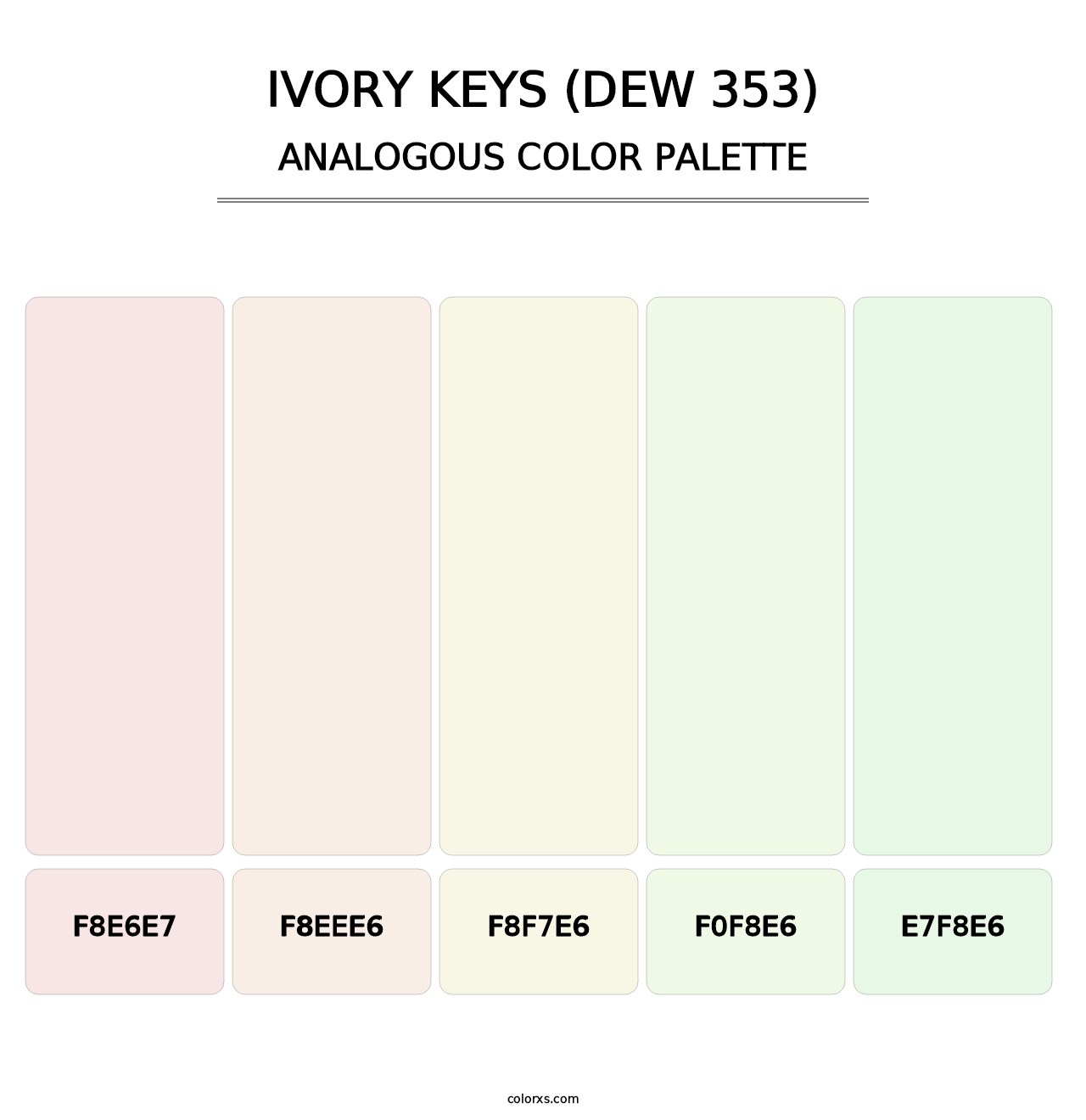 Ivory Keys (DEW 353) - Analogous Color Palette
