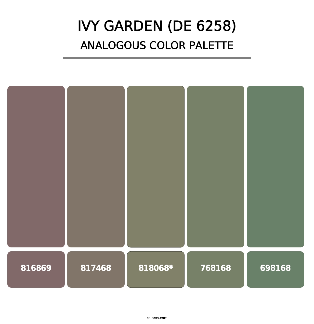 Ivy Garden (DE 6258) - Analogous Color Palette