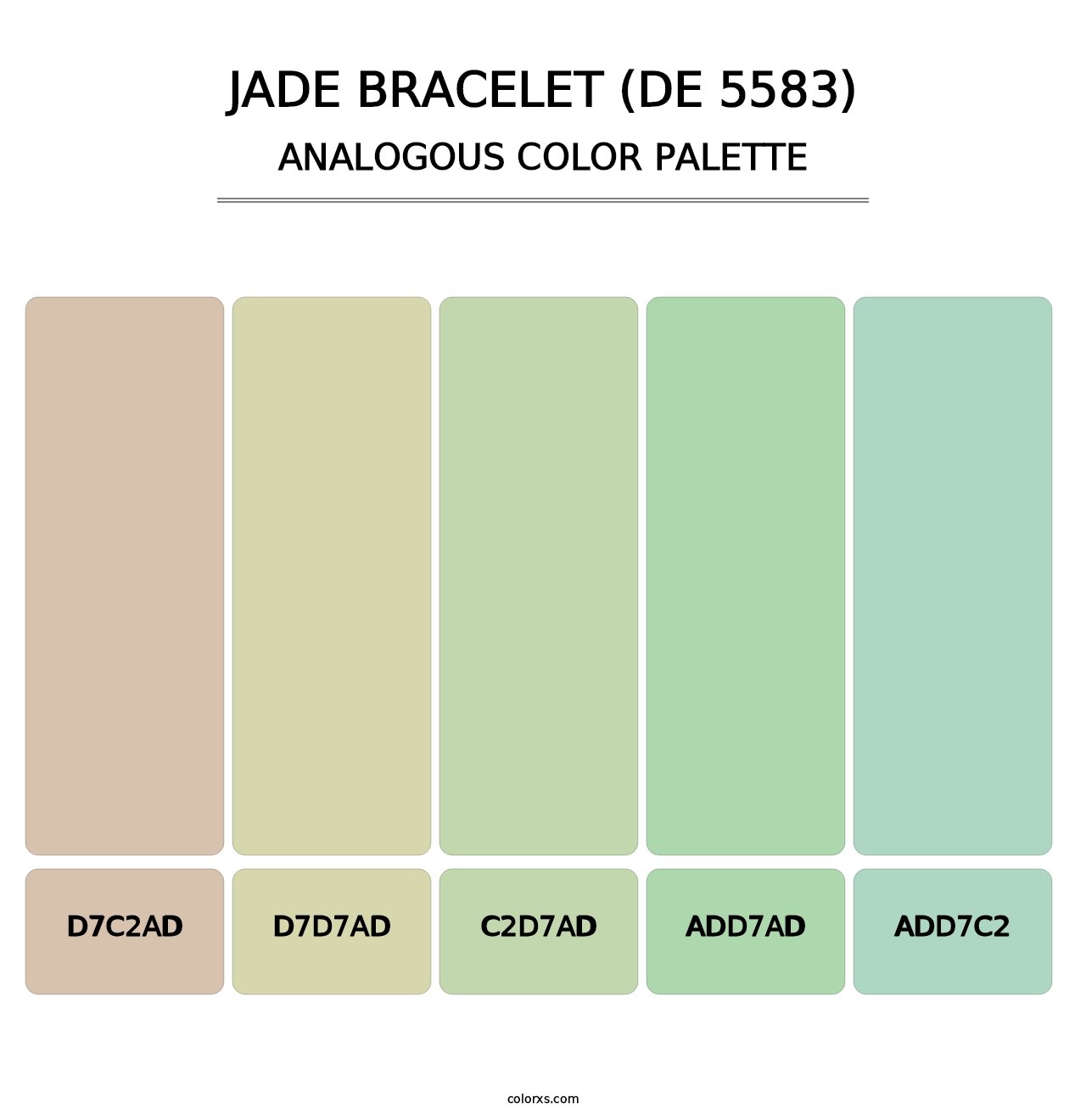 Jade Bracelet (DE 5583) - Analogous Color Palette