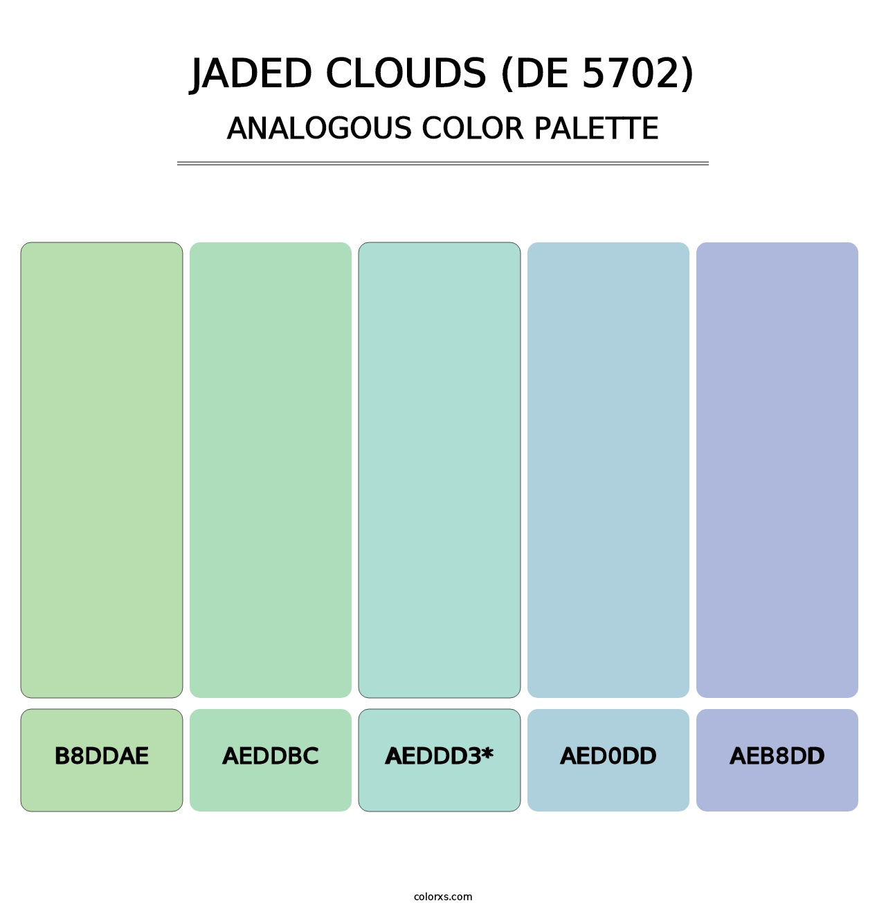 Jaded Clouds (DE 5702) - Analogous Color Palette