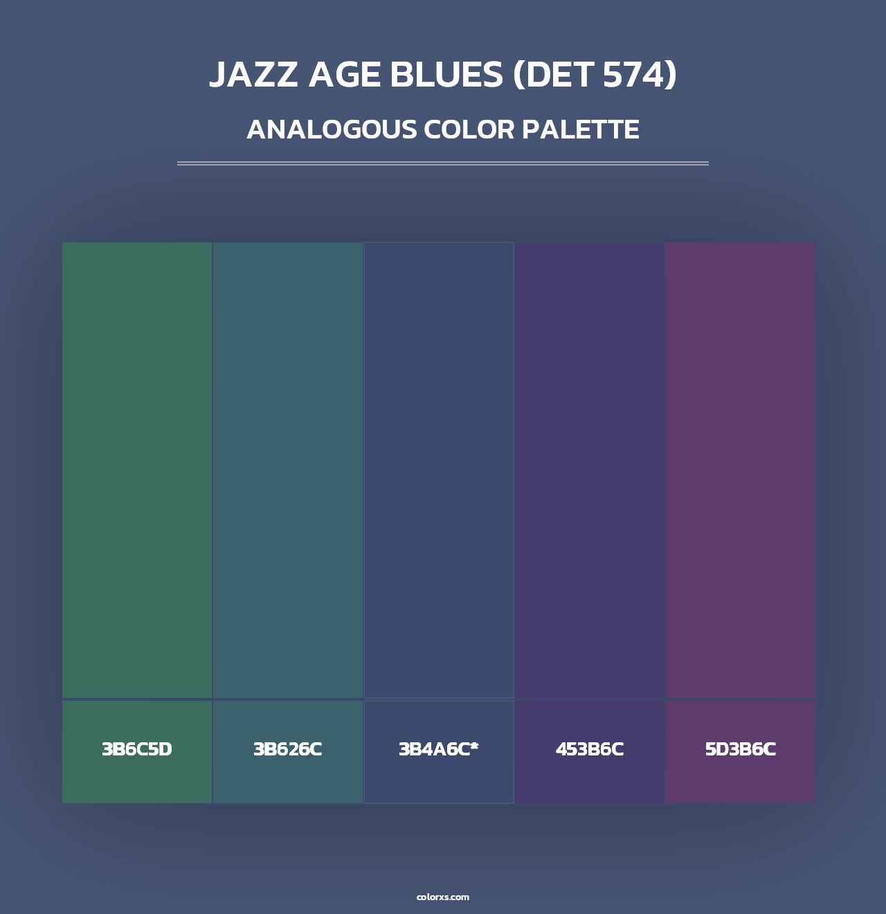 Jazz Age Blues (DET 574) - Analogous Color Palette