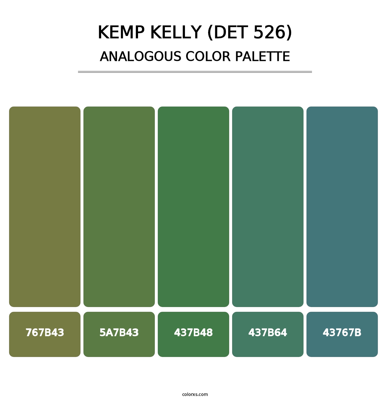 Kemp Kelly (DET 526) - Analogous Color Palette