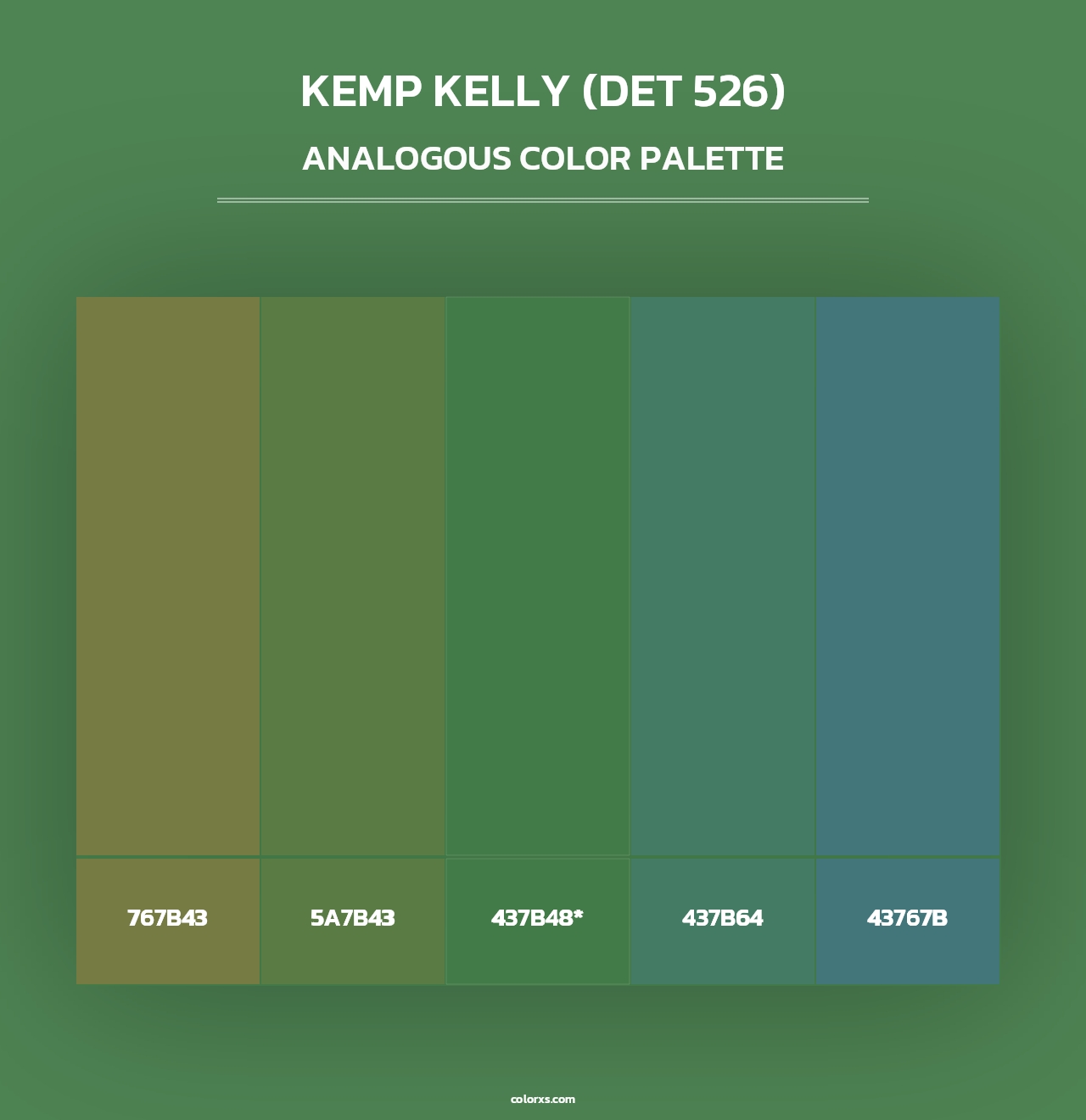 Kemp Kelly (DET 526) - Analogous Color Palette