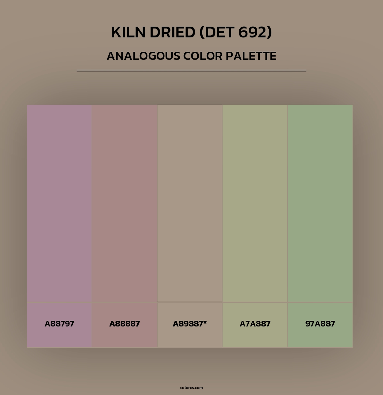 Kiln Dried (DET 692) - Analogous Color Palette