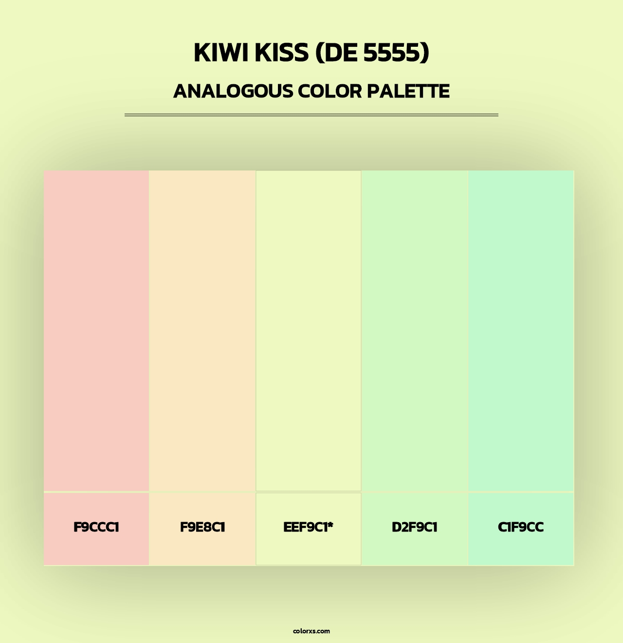 Kiwi Kiss (DE 5555) - Analogous Color Palette
