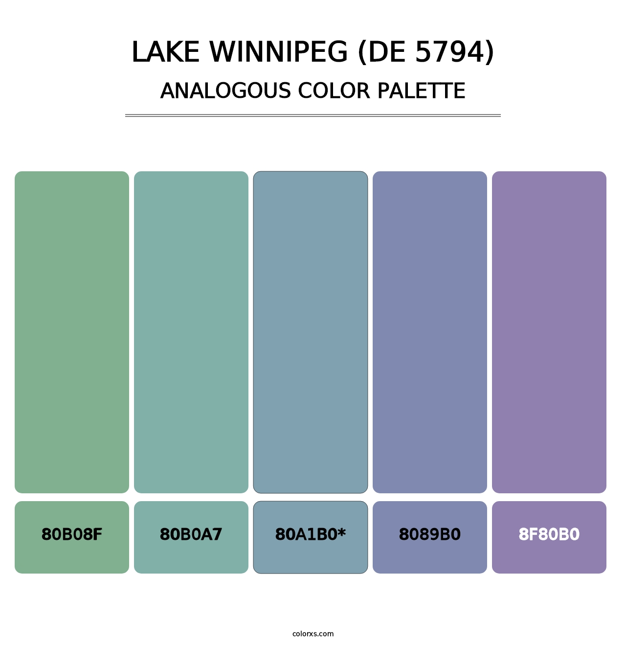 Lake Winnipeg (DE 5794) - Analogous Color Palette