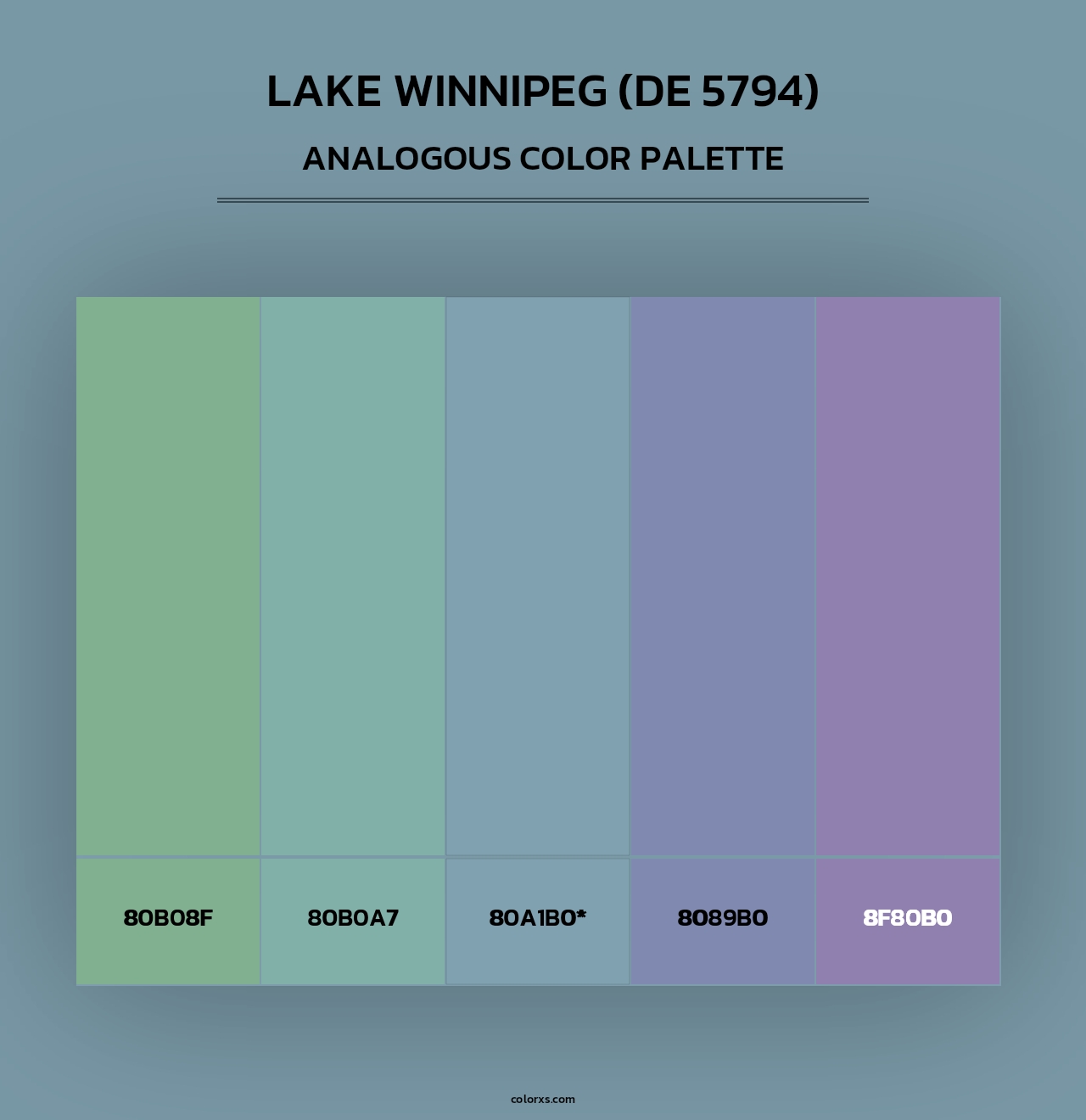 Lake Winnipeg (DE 5794) - Analogous Color Palette