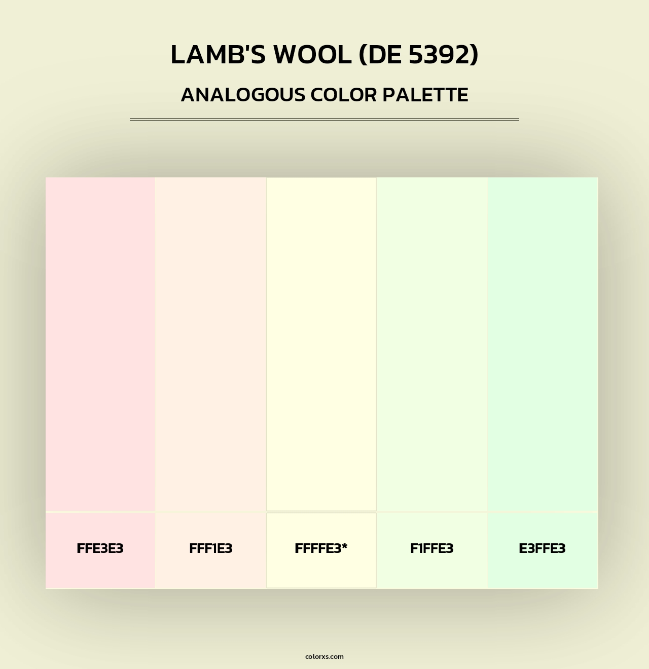 Lamb's Wool (DE 5392) - Analogous Color Palette