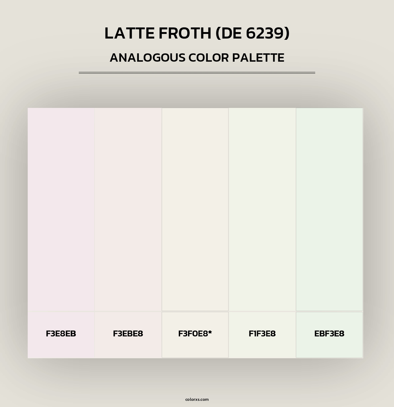 Latte Froth (DE 6239) - Analogous Color Palette