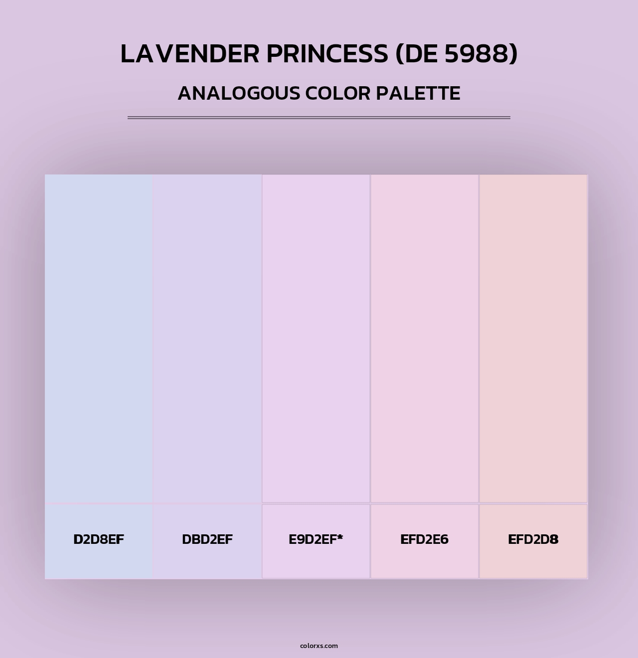 Lavender Princess (DE 5988) - Analogous Color Palette